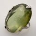Antique Large Peridot Resin Size 5 1/2 Sterling Ring