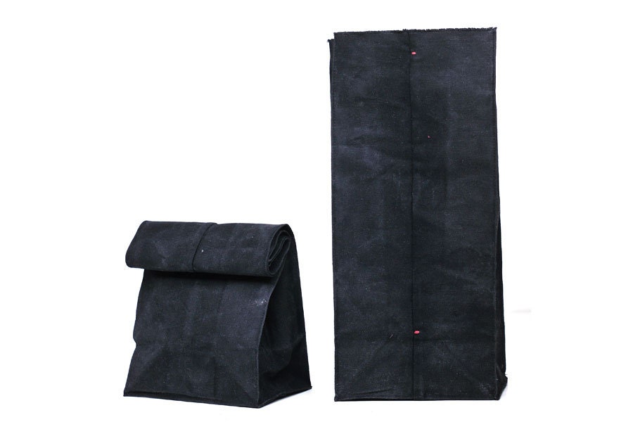 Black Sculptural "Paper" Bag