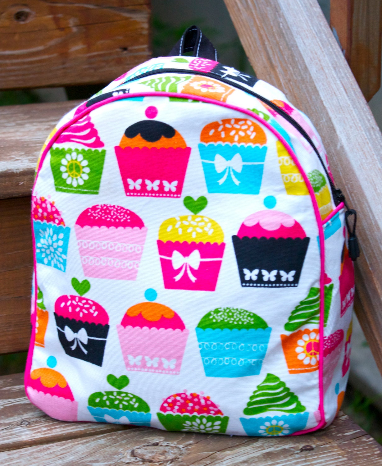Cute Cupcakes Toddler Backpack - fully lined