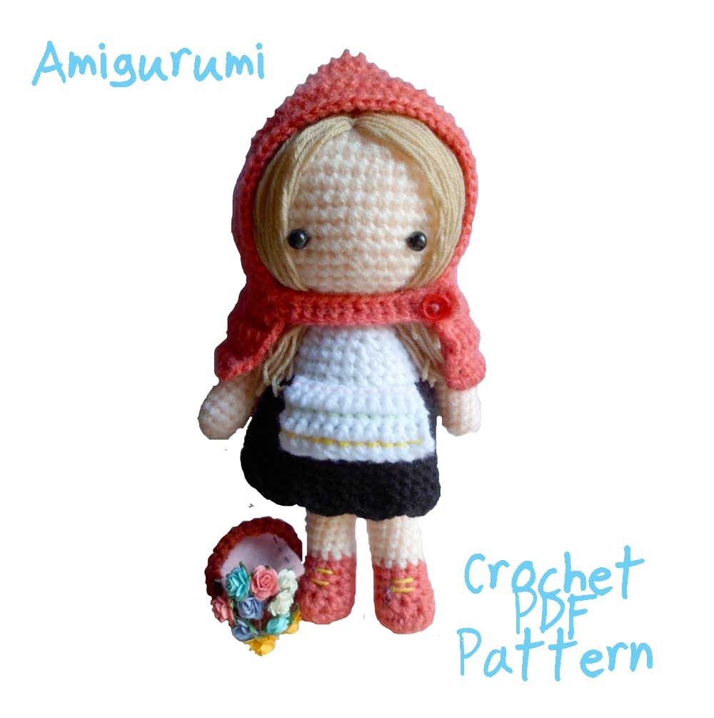 Amigurumi Crochet PDF Pattern - Little red riding hood