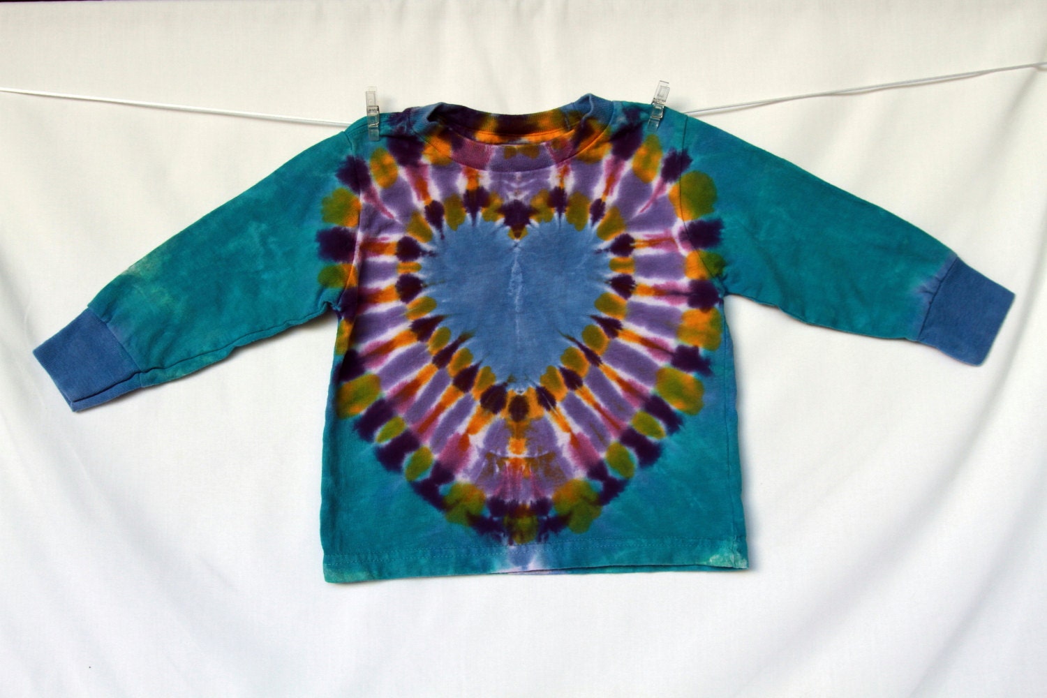 Children 2T Shirt Long Sleeve Blue Turquoise Yellow Red Lilac Lime Comfortable AnnTheBaby