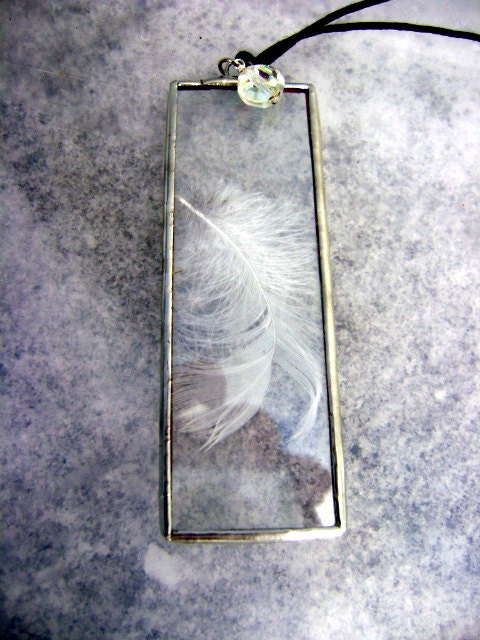 Baby Feathers Glass Pendant Ornament Spring Mothers Day Spiritual Birthday Friendship Easter Gift Equinox Spring Birth Baby Wedding OOAK