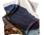 Sierra 2 - 43x43 Silk scarf - Digital printed - Hand stitched