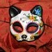 Dia de Los Muertos Kitty Cat Mask for Adults