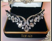 Trifari Clear Rhinestone Silver Tone Necklace - Wedding