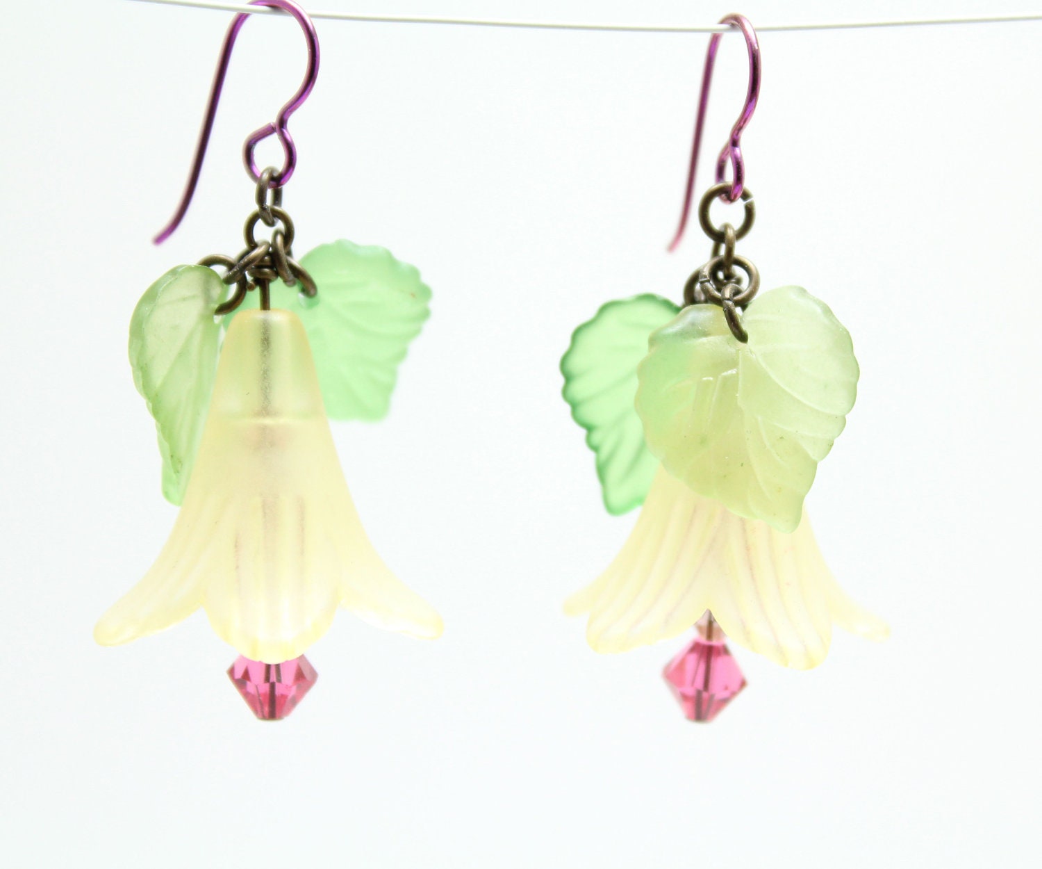 Hanging Blossoms - Flower Earrings