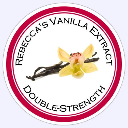 Custom Vanilla Labels or Canning Labels, Made For You Stickers, Personalized Labels, From The Kitchen Stickers