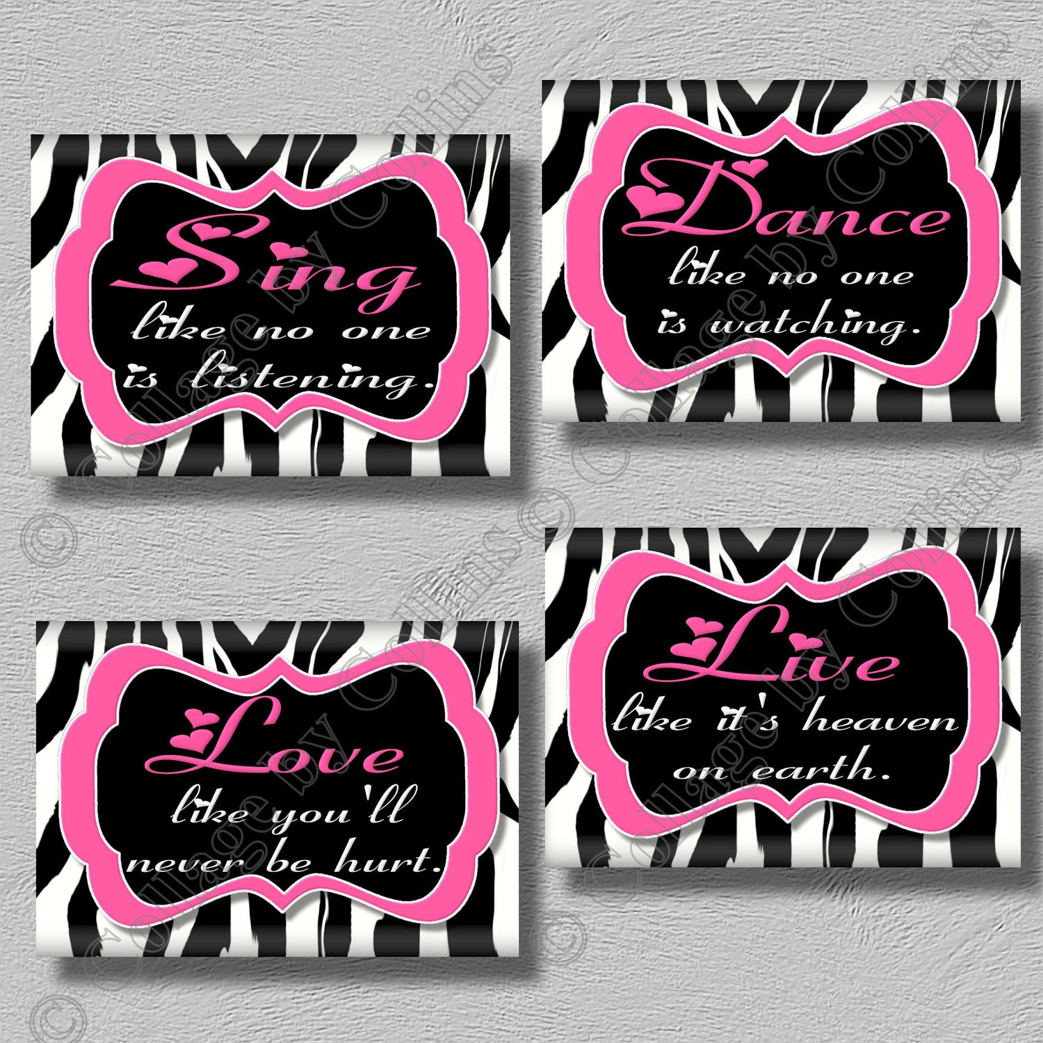 Popular items for hot pink zebra print on Etsy