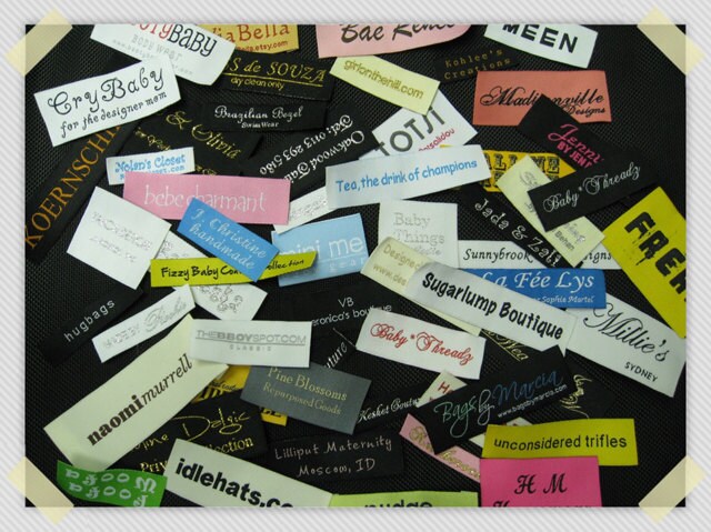 200pcs Custom Boutique Clothing Damask Woven Labels (Letter Only) Free Shipping