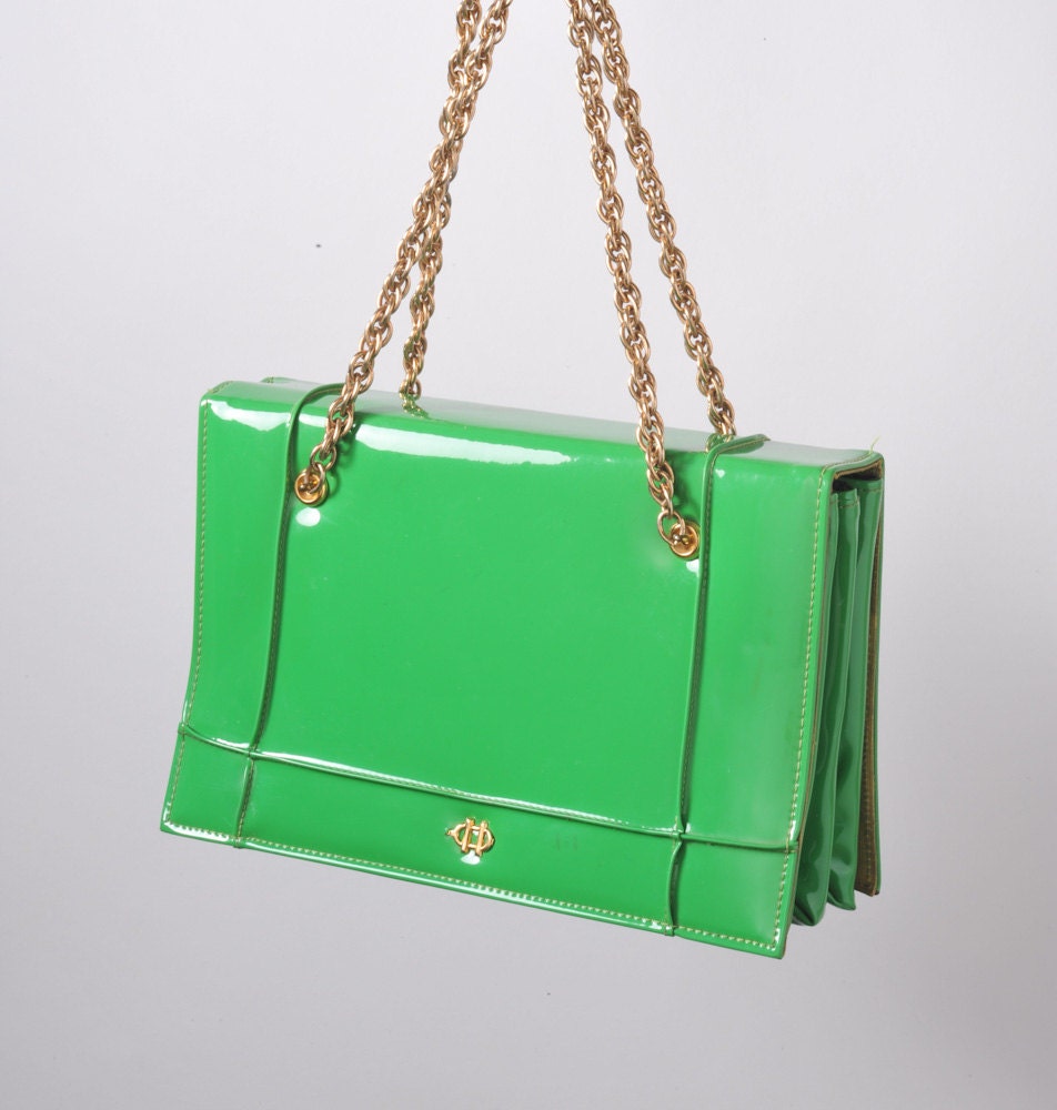 1960s MOD Green Verdi Handbag