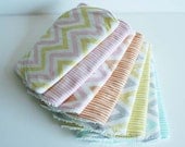 Burp Cloths - Stripes & Chevron baby burp cloths - Set of 3 - You pick colors