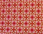 Dilly Day Wallpaper Tile Fabric in Pink and Red by Sharon Holland for Paintbrush Studios Fabrics - 1 yard