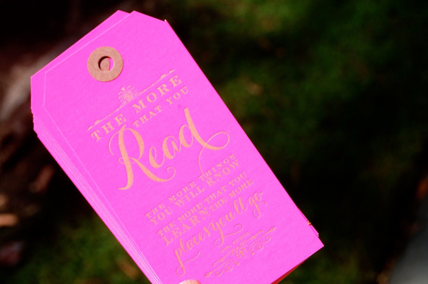 Dr. Seuss Inspired Letterpress Gift Tags