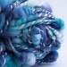 Green Day, Blue Sky, Hand dyed Handspun Leicester wool, CoilSpun BeeHive Art Yarn, HandSpun HandDyed Yarn, 40 yards