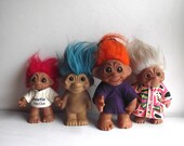 Troll Dolls. Russ Trolls Dam Trolls Doll Mixed Lot 70s 80s Set. Norfin Fan Club