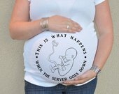 Server goes down gamer fetus maternity t-shirt