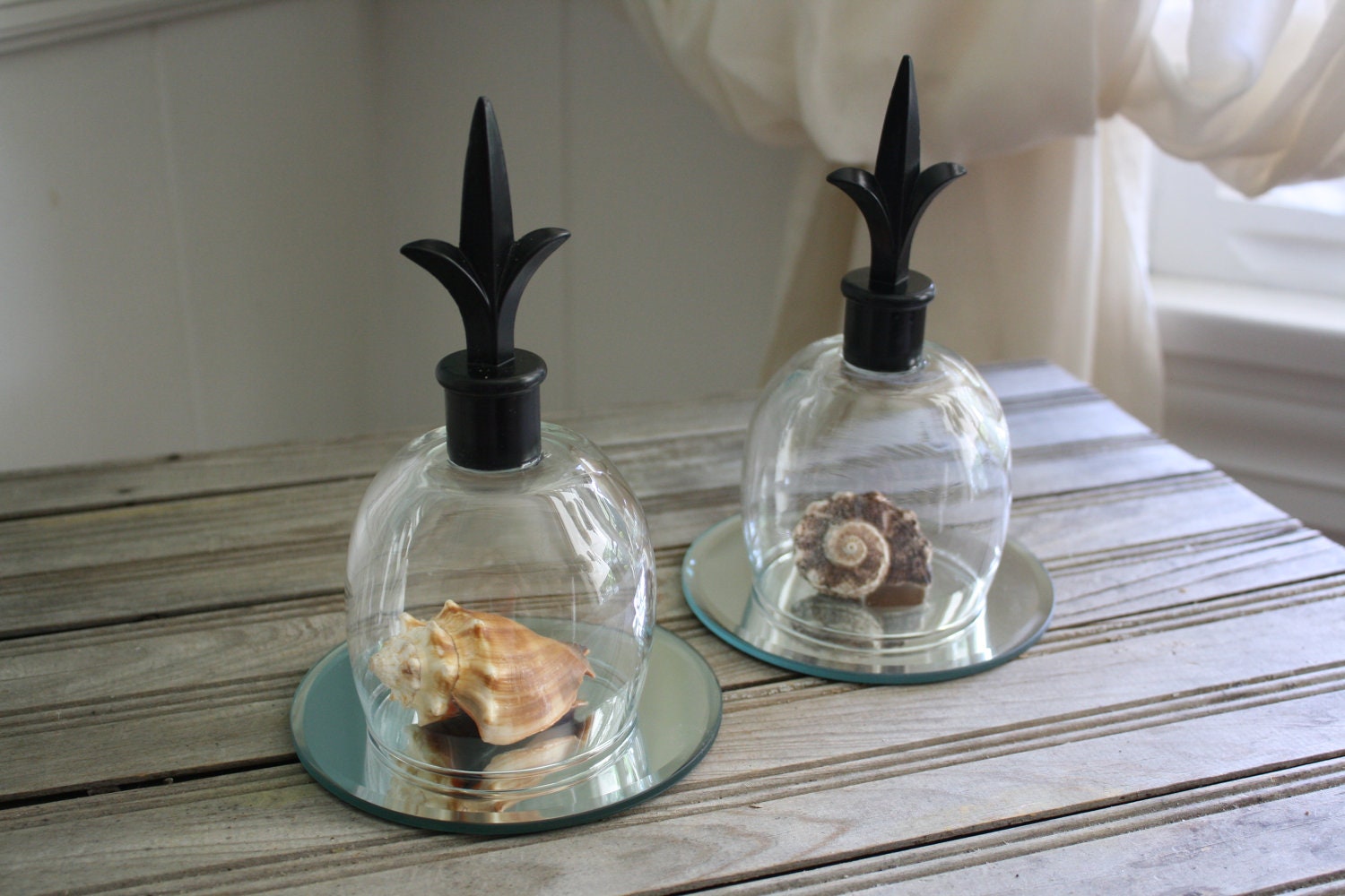 SALE French Glass Cloche Domes