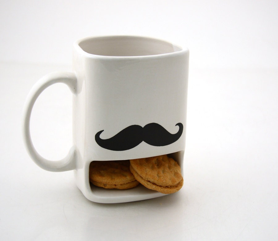 Mustache moustache cookie dunk mug