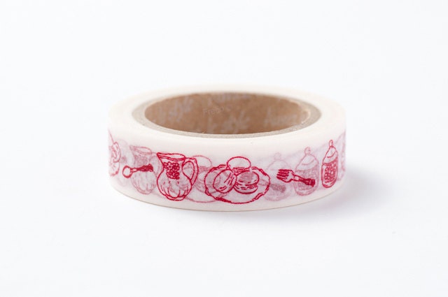 Aimez Washi Masking Tape - Afternoon Tea Motif