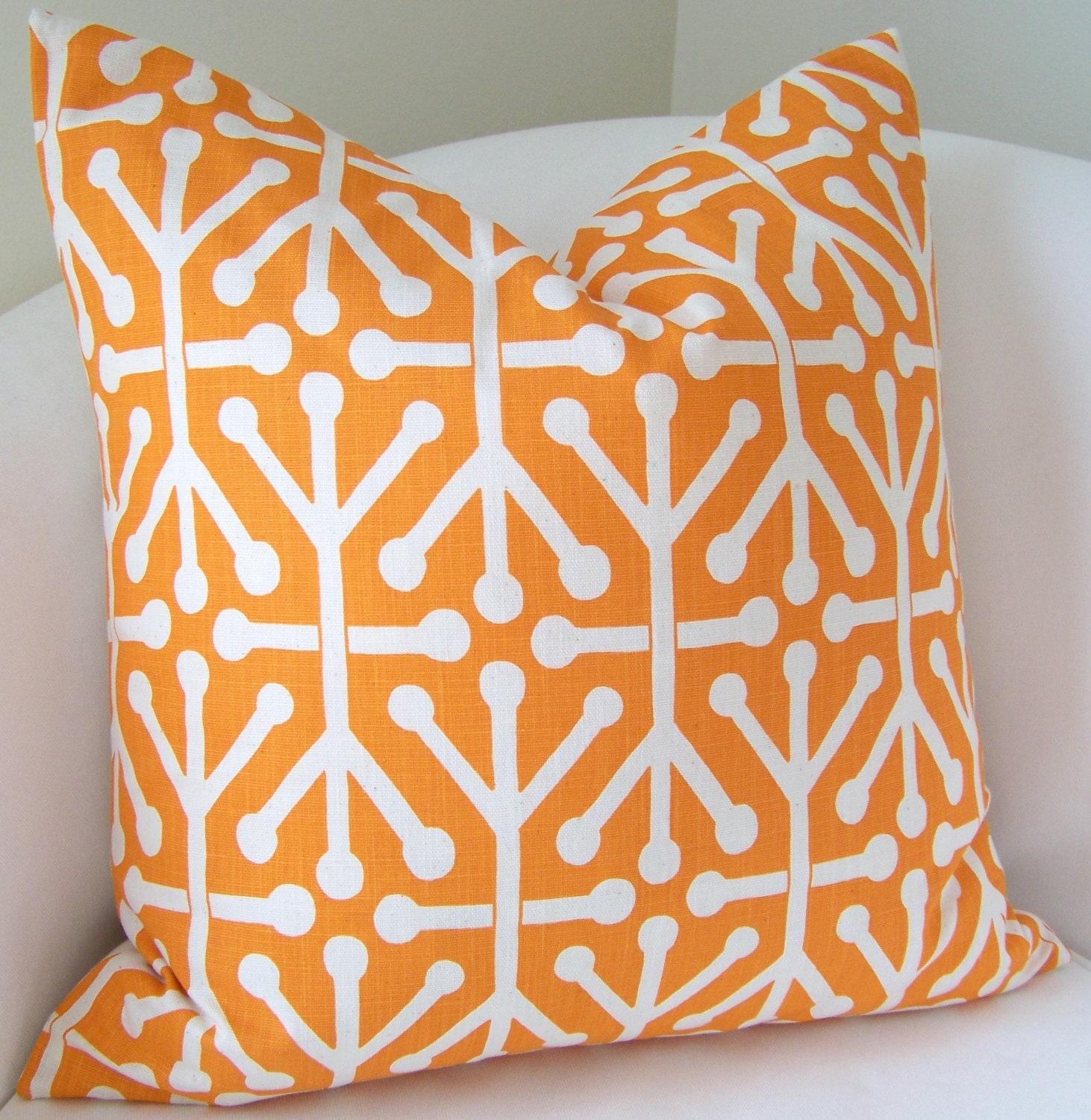 Decorative Throw Pillow Cover 20x20 Inch Orange Pillow Accent Cushion