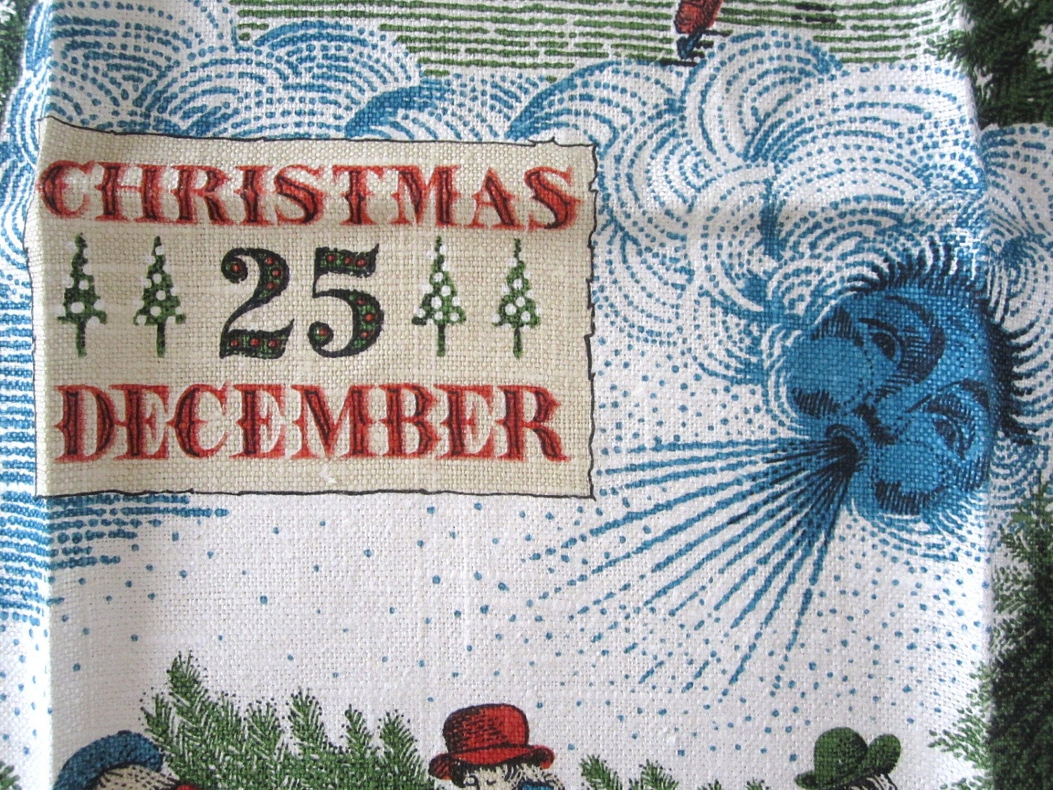 SOLD/RESERVED For JJ Vintage Towel December Days