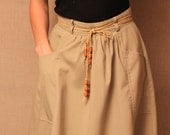 beige midi skirt s/m