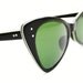 Vintage 50s Cat Eye Sunglasses Very Unique Black and White Layered Hallmark
