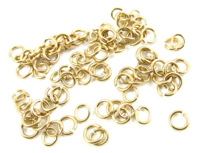 100 pcs - Brass Oval and Round Open Jump Rings