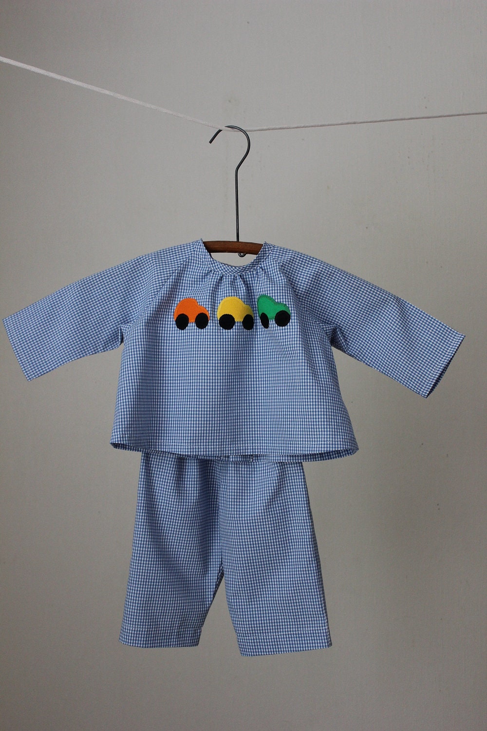 Baby Boy Smock Style Shirt with Pants