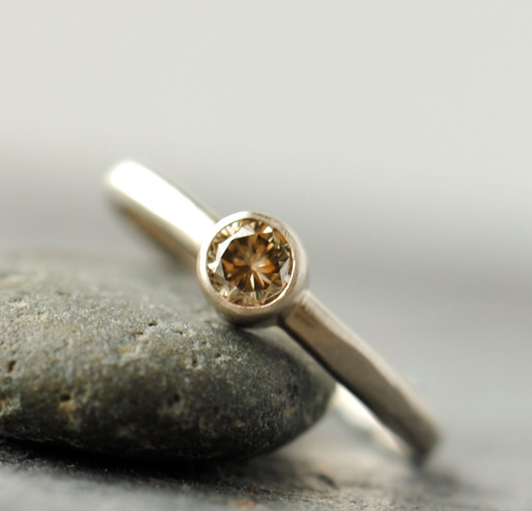 Champagne Diamond Solitaire Ring in 14k Palladium White Gold
by DalkullanJewelry Champagne Diamond Solitaire Ring in 14k Palladium White Gold
by DalkullanJewelry