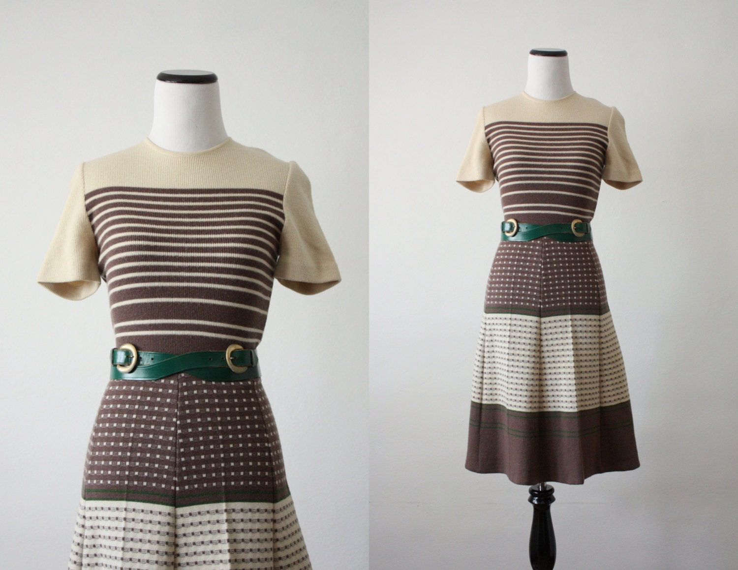 vintage 1960's knit sweater dress