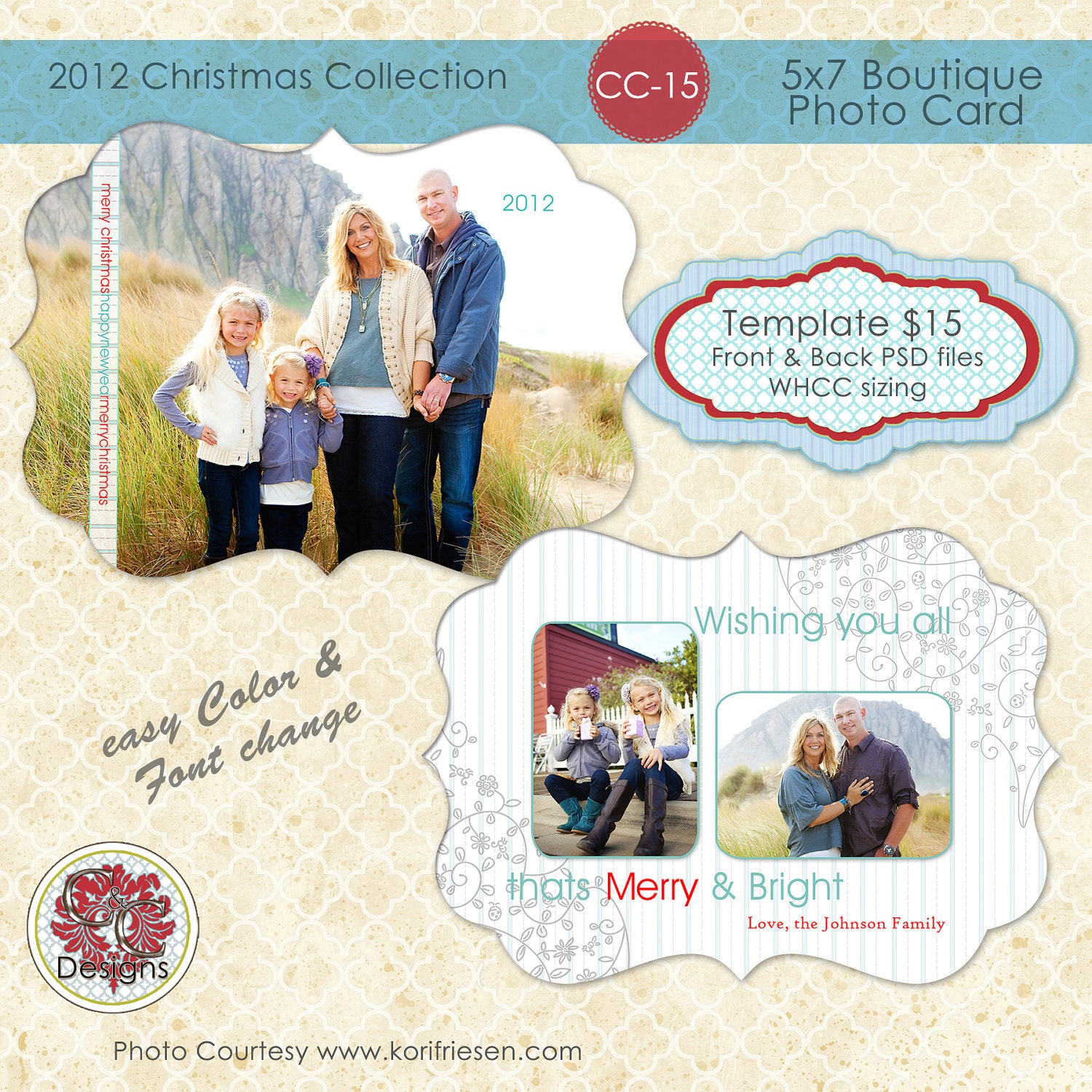 Christmas Photo Card Collection CC15 by kmfriesen on Etsy