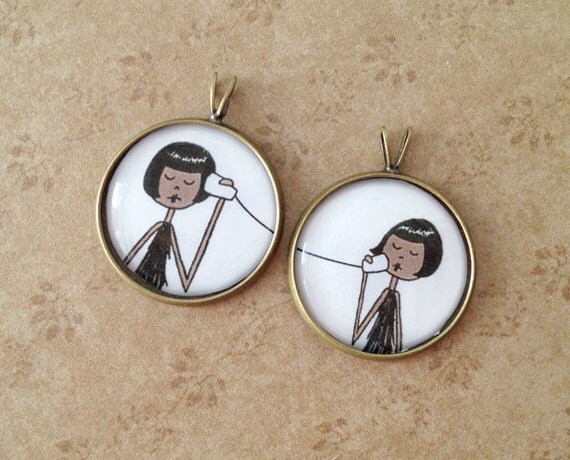 Best Friend BFF friendship pendant set