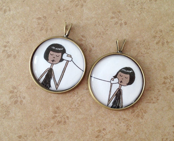 Best Friend BFF friendship pendant set