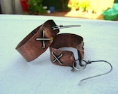 Hoop Copper & Silver Earrings - Mixed Metals Jewelry, Artisan metalwork