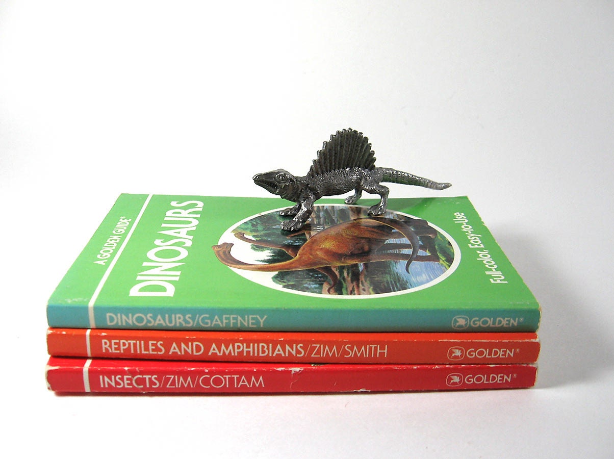 Vintage Golden Guides Nature Books Insects Reptiles Dinosaurs Set of 3