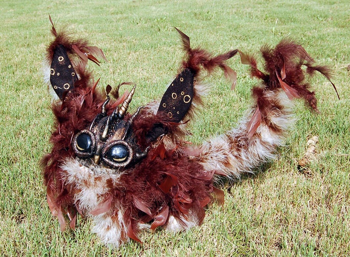 Polymer Clay Ooak Dragon Owl Creature
