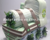 Adorable Train Diaper Cake for Boy / Girl / Neutral - Baby shower Centerpiece or gift for new baby