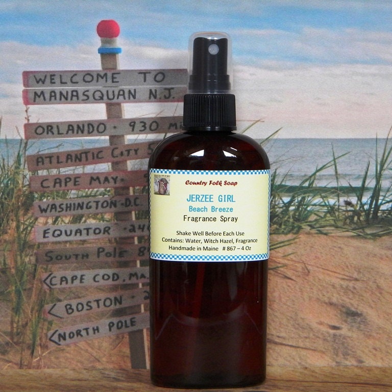 JERZEE GIRL Beach Breeze Linen and Room Spray - Handmade Air Freshener - CountryFolkSoap