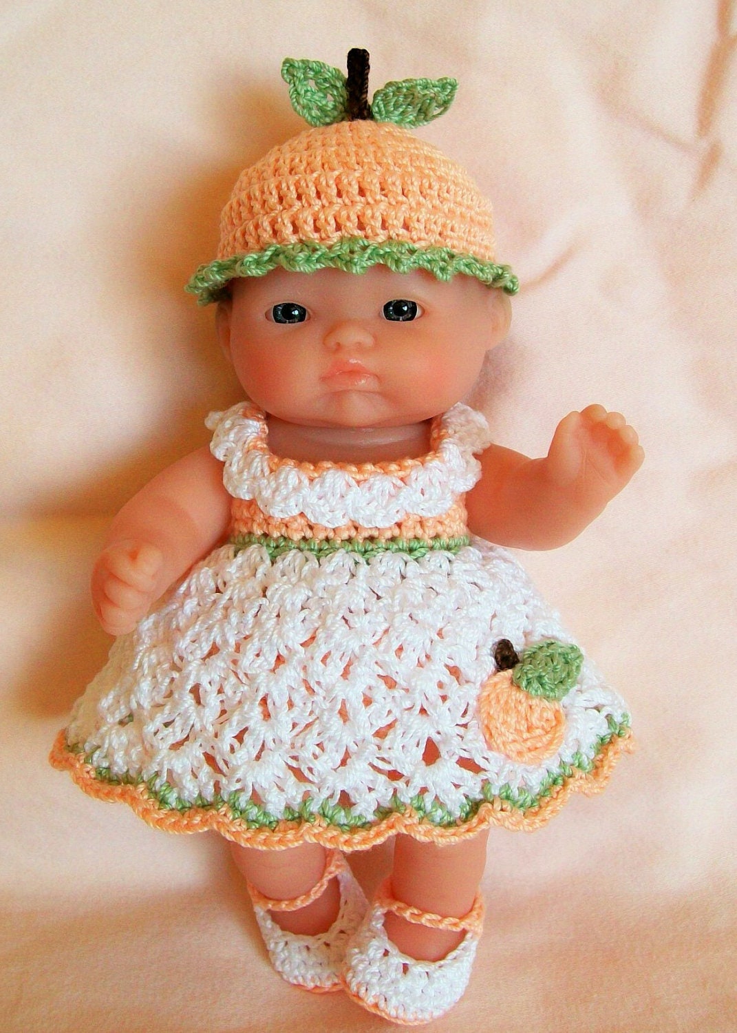 Berenguer Doll Clothes Crochet - 5 inch itty bitty Lots to Love Reborn Doll Clothes Crocheted Handmade