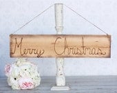 Merry Christmas Holiday Sign Rustic Decor