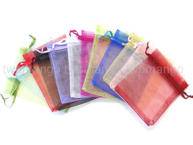 24 Organza Bags...Pouch...3.5 x 4.5 inch...12 Colors...Gift Bag