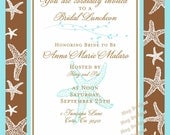 Private Listing for idohutto8387 Beach Wedding Starfish Bridal Luncheon Invitation customizable