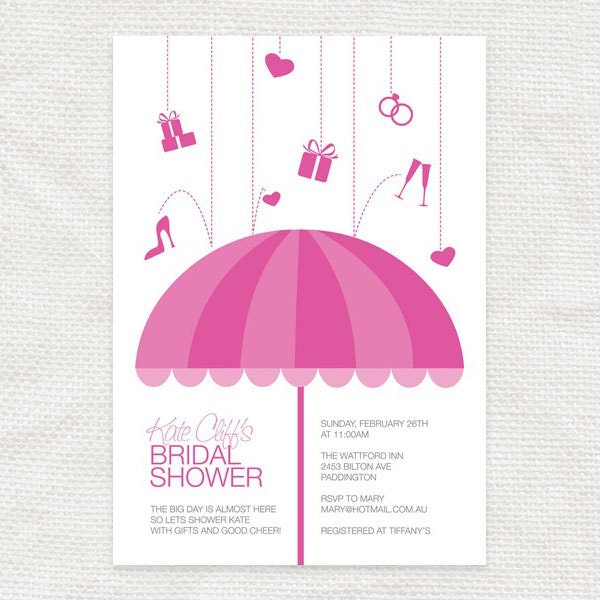 umbrella bridal shower invitation printable file by idoityourself