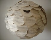 Huge Recycled Harry Potter Hanging Paper Lantern Artichoke UpCycled Book