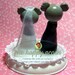 Wedding Cake Topper KOALA BEARS - Animal Kawaii Bride and Groom Figurine Couple - Handmade by The Happy Acorn