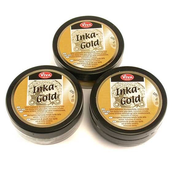 Items similar to Inka Gold Metallic Paint for Polymer Clay, Paper and