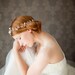 Wedding, Floral Bridal Crown, Headband, Crystal Tiara, Wedding Hair Accessory, ivory, silver- Breathless