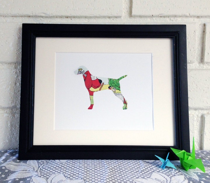 Clifford the Big Red Dog - Vizsla Dog Vintage Silhouette