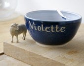 Made to order - Stoneware little star yarn bowl customised with your own message